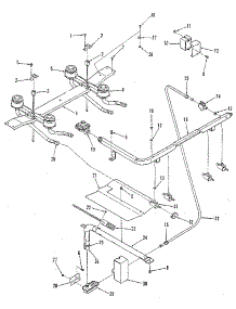 Burner Section parts for Kenmore Range 911.7278812 (9117278812, 911 7278812) from AppliancePartsPros.com