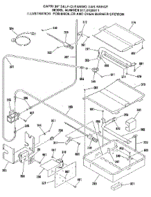 Broiler And Oven Burner Section parts for Kenmore Range 911.6128911 (9116128911, 911 6128911) from AppliancePartsPros.com