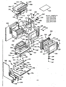 Upper Body Section parts for Kenmore Range 103.9767210 (1039767210, 103 9767210) from AppliancePartsPros.com