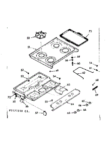 Main Top Section parts for Kenmore Range 103.7177210 (1037177210, 103 7177210) from AppliancePartsPros.com