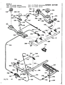 Burner Section parts for Kenmore Range 103.7177210 (1037177210, 103 7177210) from AppliancePartsPros.com