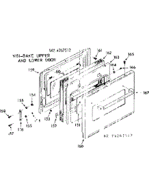 Visi-Bake Upper And Lower Door parts for Kenmore Range 103.4267512 (1034267512, 103 4267512) from AppliancePartsPros.com