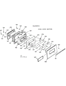 Door Section parts for Kenmore Range 103.9327810 (1039327810, 103 9327810) from AppliancePartsPros.com