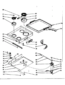 Main Top Section And Optional Set-On Griddle parts for Kenmore Range 103.9336701 (1039336701, 103 9336701) from AppliancePartsPros.com