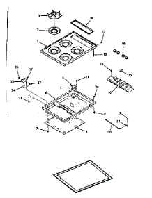 Main Top Section parts for Kenmore Range 911.3348294 (9113348294, 911 3348294) from AppliancePartsPros.com