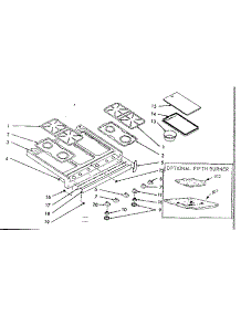 Main Top parts for Kenmore Range 103.7486700 (1037486700, 103 7486700) from AppliancePartsPros.com