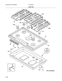 Cook Top parts for Frigidaire Cooktop FFGC3626SWD from AppliancePartsPros.com