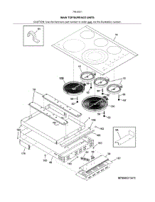Maintop / Surface Units parts for Kenmore Cooktop 790.45313411 (79045313411, 790 45313411) from AppliancePartsPros.com