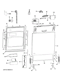 Escutcheon & Door Assembly parts for Ge Dishwasher PDW1800N02II from AppliancePartsPros.com