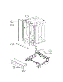 Exploded View Parts 2 parts for Lg Dishwasher LDS5040ST/00 from AppliancePartsPros.com