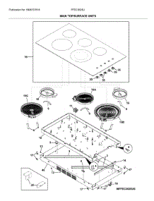 Main Top / Surface Units parts for Frigidaire Cooktop FFEC3625UB from AppliancePartsPros.com