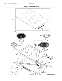 Main Top / Surface Units parts for Frigidaire Cooktop FFEC3025US from AppliancePartsPros.com