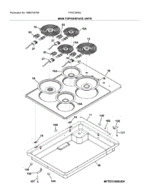 Main Top / Surface Units parts for Frigidaire Cooktop FFEC3005UWA from AppliancePartsPros.com