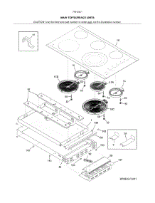 Main Top / Surface Units parts for Kenmore Cooktop 790.45419411 (79045419411, 790 45419411) from AppliancePartsPros.com