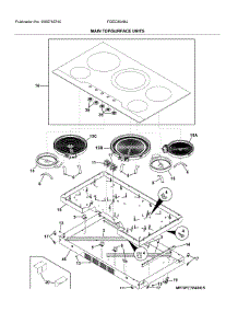 Main Top / Surface Units parts for Frigidaire Cooktop FGEC3648US from AppliancePartsPros.com