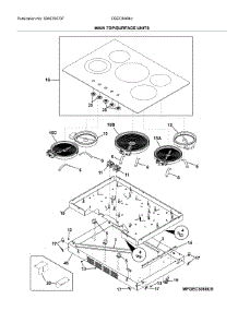 Main Top / Surface Units parts for Frigidaire Cooktop FGEC3068UB from AppliancePartsPros.com