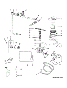 Motor-Pump Mechanism parts for Ge Dishwasher GSM1800F00WW from AppliancePartsPros.com