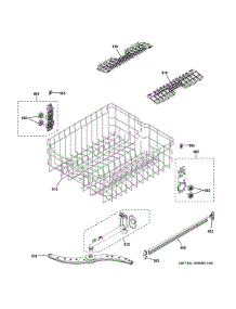 Upper Rack Assembly parts for Ge Dishwasher GDF520PSF2SS from AppliancePartsPros.com