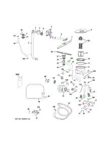 Motor-Pump Mechanism parts for Ge Dishwasher GLDA690F00WW from AppliancePartsPros.com