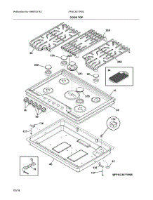 Cooktop parts for Frigidaire Cooktop FPGC3077RSC from AppliancePartsPros.com