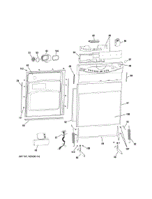 Escutcheon & Door Assembly parts for Ge Dishwasher GLDA696F00SS from AppliancePartsPros.com