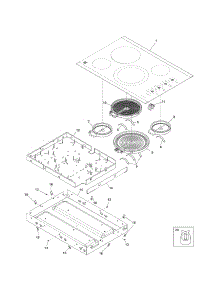 Main Top / Surface Units parts for Kenmore Cooktop 790.45119410 (79045119410, 790 45119410) from AppliancePartsPros.com