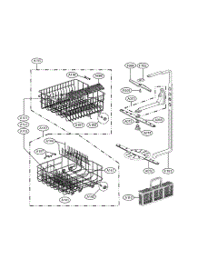 Rack Parts parts for Lg Dishwasher LDS5811WW-01 from AppliancePartsPros.com