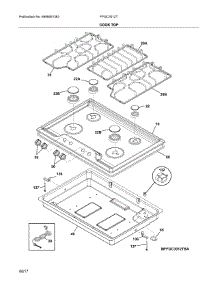 Cook Top parts for Frigidaire Cooktop FFGC3012TSA from AppliancePartsPros.com