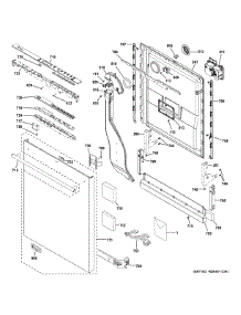 Escutcheon & Door Assembly parts for Ge Dishwasher ZDT870SSF0SS from AppliancePartsPros.com