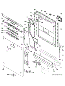 Escutcheon & Door Assembly parts for Ge Dishwasher PDT760SIF0II from AppliancePartsPros.com
