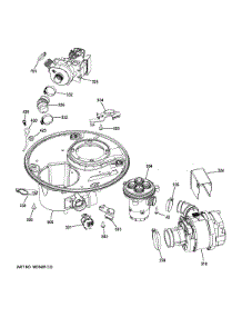 Sump & Motor Mechanism parts for Ge Dishwasher PDT760SIF0II from AppliancePartsPros.com