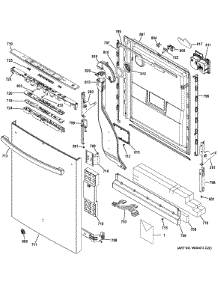 Escutcheon & Door Assembly parts for Ge Dishwasher GDT740SSF2SS from AppliancePartsPros.com