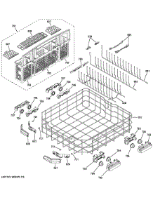 Lower Rack Assembly parts for Ge Dishwasher GDT740SSF2SS from AppliancePartsPros.com
