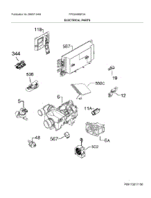 Electrical Parts parts for Frigidaire Dishwasher FPID2498SF2A from AppliancePartsPros.com