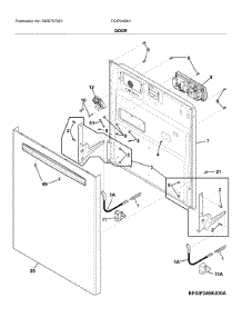 Door parts for Frigidaire Dishwasher FGIP2468UF0A from AppliancePartsPros.com