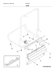Frame parts for Frigidaire Dishwasher FGIP2468UF0A from AppliancePartsPros.com