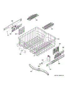 Upper Rack Assembly parts for Ge Dishwasher GDT580SGF2WW from AppliancePartsPros.com