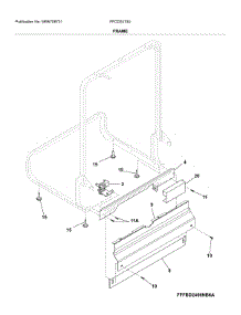 Frame parts for Frigidaire Dishwasher FFCD2413UW1A from AppliancePartsPros.com