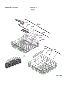 Racks parts for Frigidaire Dishwasher FGID2476SF1A from AppliancePartsPros.com