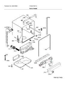Tub & Frame parts for Frigidaire Dishwasher FGID2476SF1A from AppliancePartsPros.com