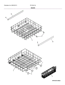 Racks parts for Frigidaire Dishwasher FFCD2413US1A from AppliancePartsPros.com