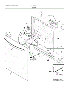 Door parts for Frigidaire Dishwasher FFID2426TD2A from AppliancePartsPros.com