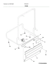 Frame parts for Frigidaire Dishwasher FFID2426TS2A from AppliancePartsPros.com