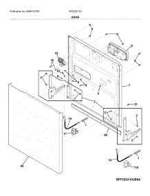 Door parts for Frigidaire Dishwasher FFCD2413US0A from AppliancePartsPros.com
