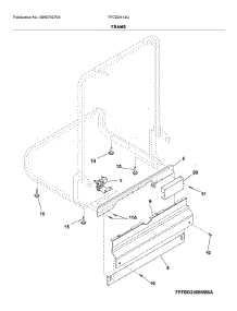 Frame parts for Frigidaire Dishwasher FFCD2413UB0A from AppliancePartsPros.com
