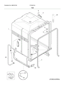 Tub parts for Frigidaire Dishwasher FFCD2413UW0A from AppliancePartsPros.com