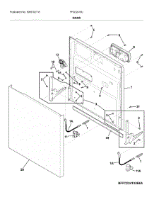 Door parts for Frigidaire Dishwasher FFCD2418UB0A from AppliancePartsPros.com