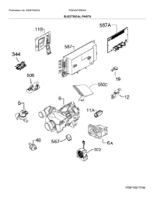 Electrical Parts parts for Frigidaire Dishwasher FGID2479SD0A from AppliancePartsPros.com