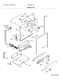 Frame & Tub parts for Frigidaire Dishwasher FPID2498SF1A from AppliancePartsPros.com