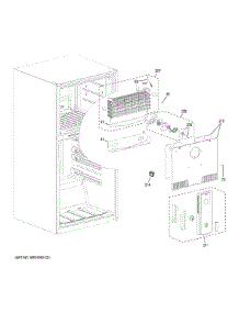 Freezer Section parts for Ge Refrigerator GIE21GTHDWW from AppliancePartsPros.com